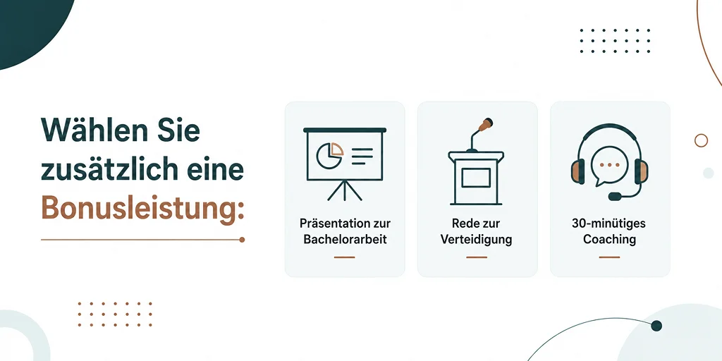 bonusleistung-masterarbeit-schreiben-lassen Bonusleistung zur Masterarbeit: Präsentation, Rede zur Verteidigung oder 30-minütiges Coaching – Masterarbeit schreiben lassen.